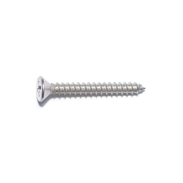 Midwest Fastener Wood Screw, #9, 1-1/2 in, Nickel Steel Flat Head Phillips Drive, 20 PK 79333 - main